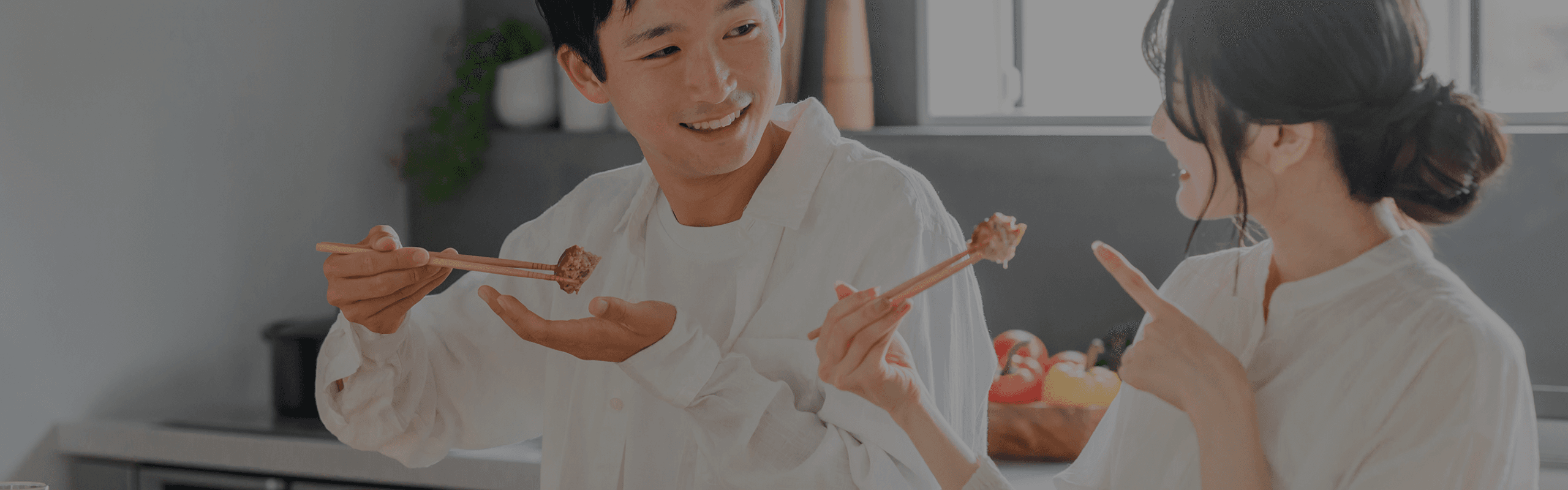 健康的な生活を送っている食卓